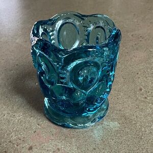 Vintage LE Smith Moon And Stars Toothpick Holder With Scalloped Base